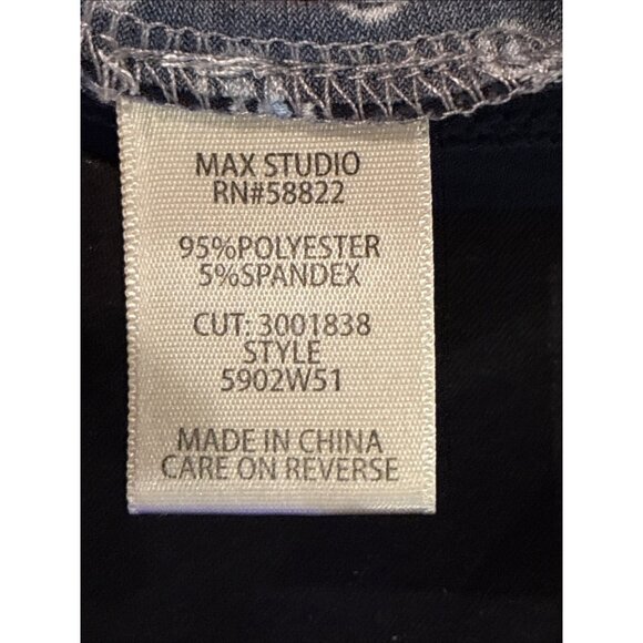 Max Studio True Wrap Dress Short Sleeve Blue & White Size Small V-Neck - Picture 6 of 6